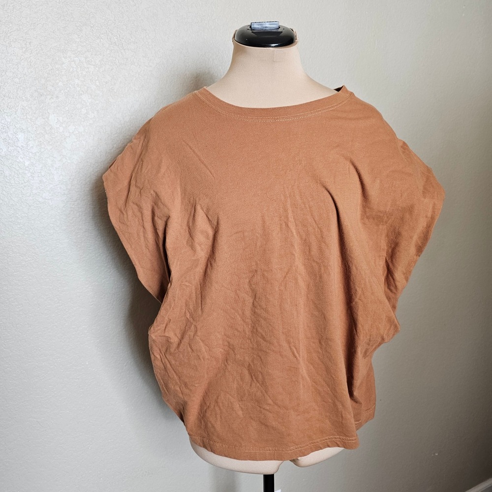 Pistola Trina Muscle Tee Rust Tan Brown Oversized T Shirt‎ Top Size Small - Picture 2 of 8